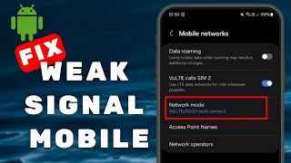 How To Fix Weak Mobile Signal [upl. by Ellersick]