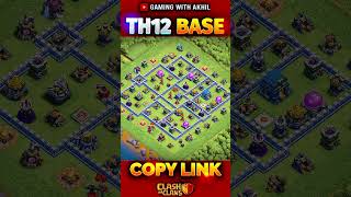 New TH12 Home Village Base wLink Showcase Clash of Clans [upl. by Anrev]