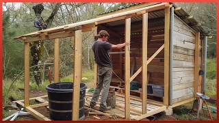 Man Builds Amazing DIY Wood Cabin in the Forest Start to Finish  by mattjacobs1 [upl. by Airogerg269]