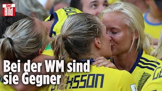 Sie sind das Liebespaar der Frauen WM Magdalena Eriksson und Pernille Harder [upl. by Ahsinet]