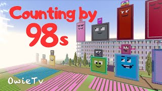 Counting by 98s Song  Minecraft Numberblocks Counting Songs Skip Counting Songs for Kids [upl. by Zaller]