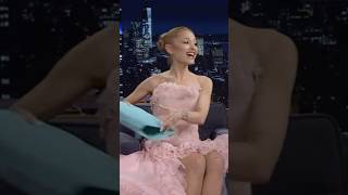 Ariana Grande brings GIFT for Jimmy Fallon [upl. by Anamor313]