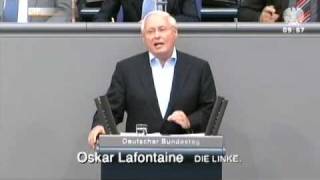 Oskar Lafontaine DIE LINKE Regulierung der Finanzmärkte [upl. by Zaraf]