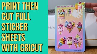 Print then cut sticker sheets with Cricut and Canva [upl. by Monah]