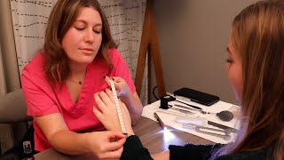 Detailed Real Person ASMR Hand Exam  Measuring Sensory Strength [upl. by Lauber]