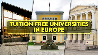 12 TuitionFree Universities in Europe for International Students [upl. by Towny]