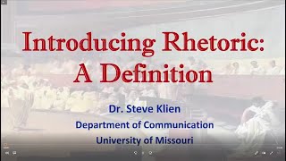 Introduction to Rhetoric A Definition [upl. by Rudolph]