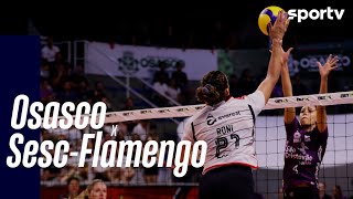 OSASCO 1 X 3 SESCFLAMENGO  MELHORES MOMENTOS  SUPERLIGA FEMININA DE VÔLEI  sportv [upl. by Roxie52]