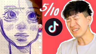 RATING TIKTOK ART TUTORIALS 🗿 5 [upl. by Atnoled]