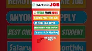 Part Time job for students  Work From Home Jobs  Online Jobs at Home  Part Time Job jobs2024 [upl. by Yadnus]