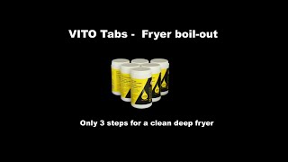 Easy cleaning of deep fryers with the VITO tabs fryer cleaner [upl. by Islean]