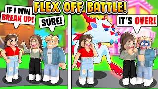 FLEX OFF BATTLE VS ONLINE DATERS in ADOPT ME Roblox Adopt Me [upl. by Morena798]