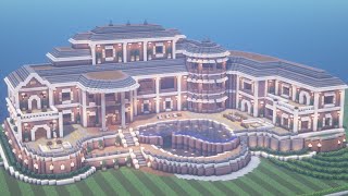 Minecraft GIANT Suburban Mansion Tutorial  Part 1 [upl. by Aicilf]