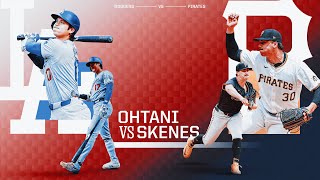 Paul Skenes vs Shohei Ohtani the ENTIRE first atbat 🍿 [upl. by Reider]