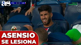 ASENSIO se retira LESIONADO del PSG  GIRONA [upl. by Hodgkinson]