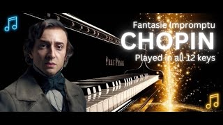 Chopins Fantasie Impromptu  Played in All 12 Keys piano pianomusic pianocover [upl. by Viva]