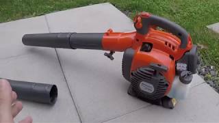 Husqvarna 125BVX Leaf Blower Vac with Gutter Kit [upl. by Ryter]