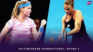 Karolina Pliskova vs Marie Bouzkova  2019 Brisbane International Second Round  WTA Highlights [upl. by Adnirual]