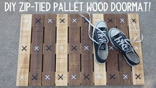 DIY Zip Tie Pallet Wood Doormat [upl. by Isiad]