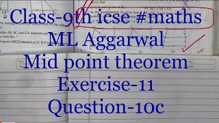 Class9th icse maths ML Aggarwal Mid point theorem  In the Quadrilateral 3 given below ABDC [upl. by Fernando629]