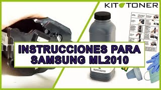 Instrucciones de recarga toner compatible para los cartuchos Samsung ML2010 [upl. by Ful]