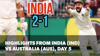 India retains Border Gavaskar Trophy with a win in 3rd Test Melbourne Day 5 Highlights  MCG [upl. by Korten]