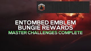 NEW Free Emblem quotEntombedquot  Completing all Master Challenges in Vow of the Disciple Destiny 2 [upl. by Alyaj]