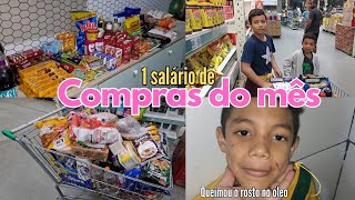 Compras do mês Um salário mínimo no mercado 😱 comprasdomês [upl. by Neale949]