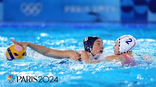 France comes back to beat Italy for countrys first Olympic womens water polo win  NBC Sports [upl. by Elocyn]