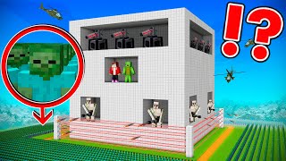 JJ and Mikey Found a HUGE Security House vs Zombie Apocalypse in Minecraft  Maizen [upl. by Uyerta]