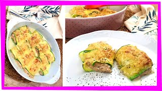 🥒CANELONES DE CALABACÍN RELLENOS DE ATÚN Y GAMBAS 🍤 ¡RECETA FÁCIL Y RÁPIDA que en Casa NOS ENCANTA [upl. by Crescin]