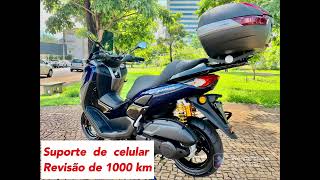 YAMAHA Nmax  Suporte de celular e Revisão de 1000 KM [upl. by Byrd891]