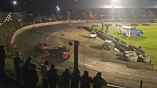 Cowdenbeath racewall junior bangers race 4 27th April 2024 [upl. by Micro]