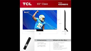 Review TCL QM85 65Inch QLED 4K TV  QDMini LED  Google TV  Dolby Vision IQ HDR 2024 Model [upl. by Roche]