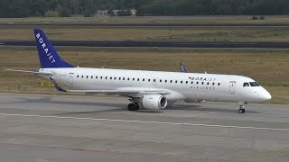 Borajet Embraer ERJ195AR TCYAT landing  close up taxiing at Berlin Tegel Airport [upl. by Auohs134]