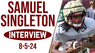 FSU RB Samuel Singleton Jr on Growth Running Backs  FSU Football  Warchant TV FSU [upl. by Crofoot]