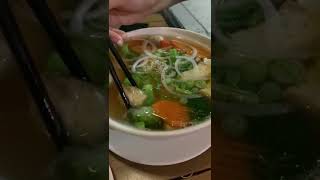 MOST SATISFYING AND YUMMIEST HOT NOODLES VEGAN SOUP short satisfying noodlesoup [upl. by Marylou]