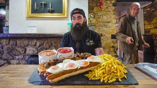 MAN BETS £50 I CANT FINISH THIS UNBEATEN BREAKFAST SANDWICH CHALLENGE  BeardMeatsFood [upl. by Lenz]