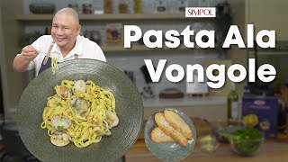 Vongole Pasta Recipe using Barilla Tagliatelle  Chef Tatung [upl. by Blasien]