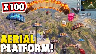 LANDING ON AERIAL PLATFORM 100 TIMES IN CALL OF DUTY MOBILE BATTLE ROYALE [upl. by Morganne]