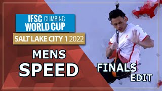 Speed Finals  Salt Lake City 1  Mens  2022  IFSC World Cup [upl. by Newra]