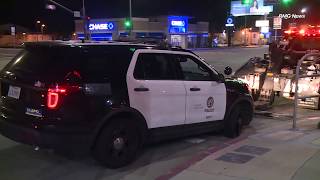 Stolen Police car leads LAPD on a chase in Los Angeles California [upl. by Valenka]