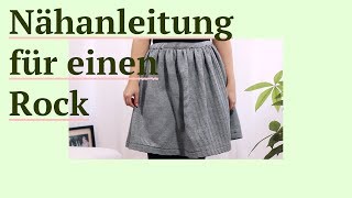 DIY  Nähanleitung für einen Rock ohne Schnittmuster [upl. by Pejsach117]