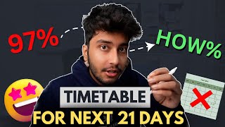 I followed this TIMETABLE for 21 days to score 97  Board Exam 2024  Kushal Sarkar [upl. by Nylatsyrc]