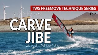 Episode 2 Carve jibe how to gybe jibing tips technique tutorial windsurfing [upl. by Ahsened]