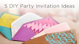 5 DIY Party Invitation Ideas [upl. by Colp602]