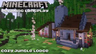 Cozy Jungle Lodge  Minecraft Relaxing Longplay No Commentary 1201 [upl. by Mika]