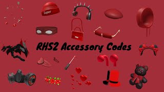 ROBLOX RED ACCESSORIES CODES Pt2 for BrookhavenBloxburg and Berry avenueElsie codes [upl. by Norrad]