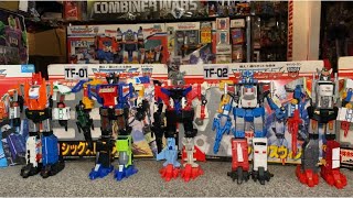 Transformers generation one complete Micromaster combiner collection G1 six wing liner builder turbo [upl. by Panthia965]