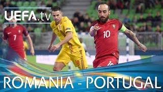 Futsal EURO highlights Portugal v Romania [upl. by Nnair]